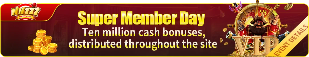 NN777 Member Day Rewards banner